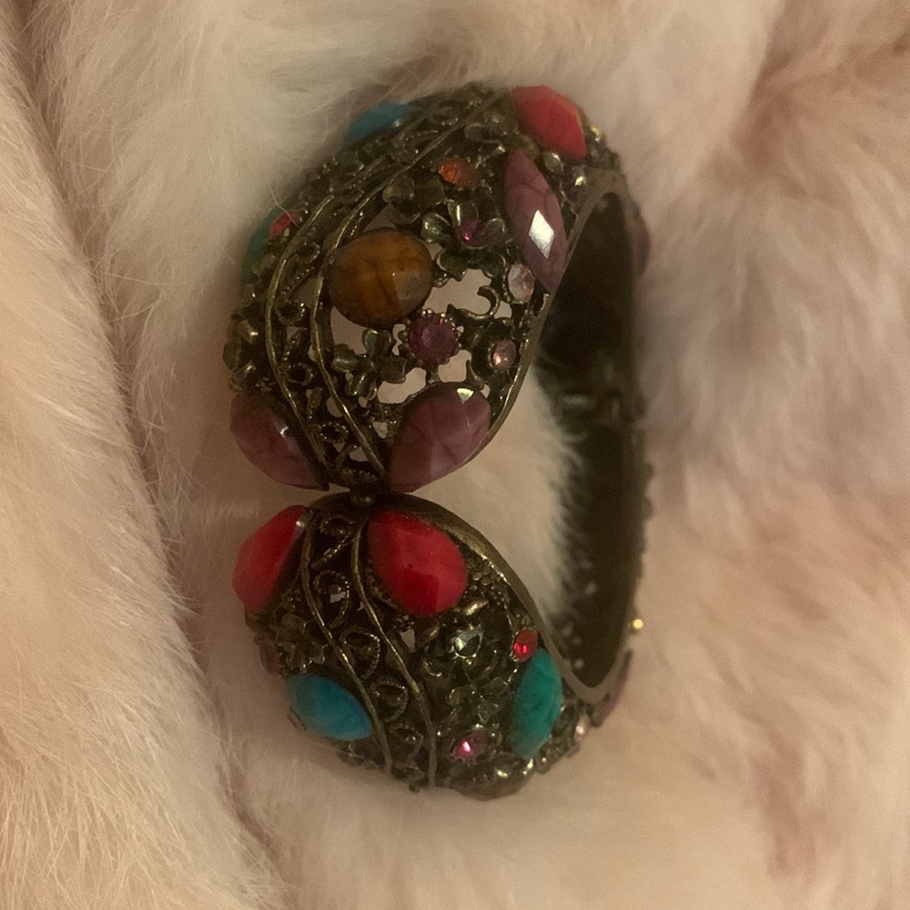 Multi coloured gem stone bracelet